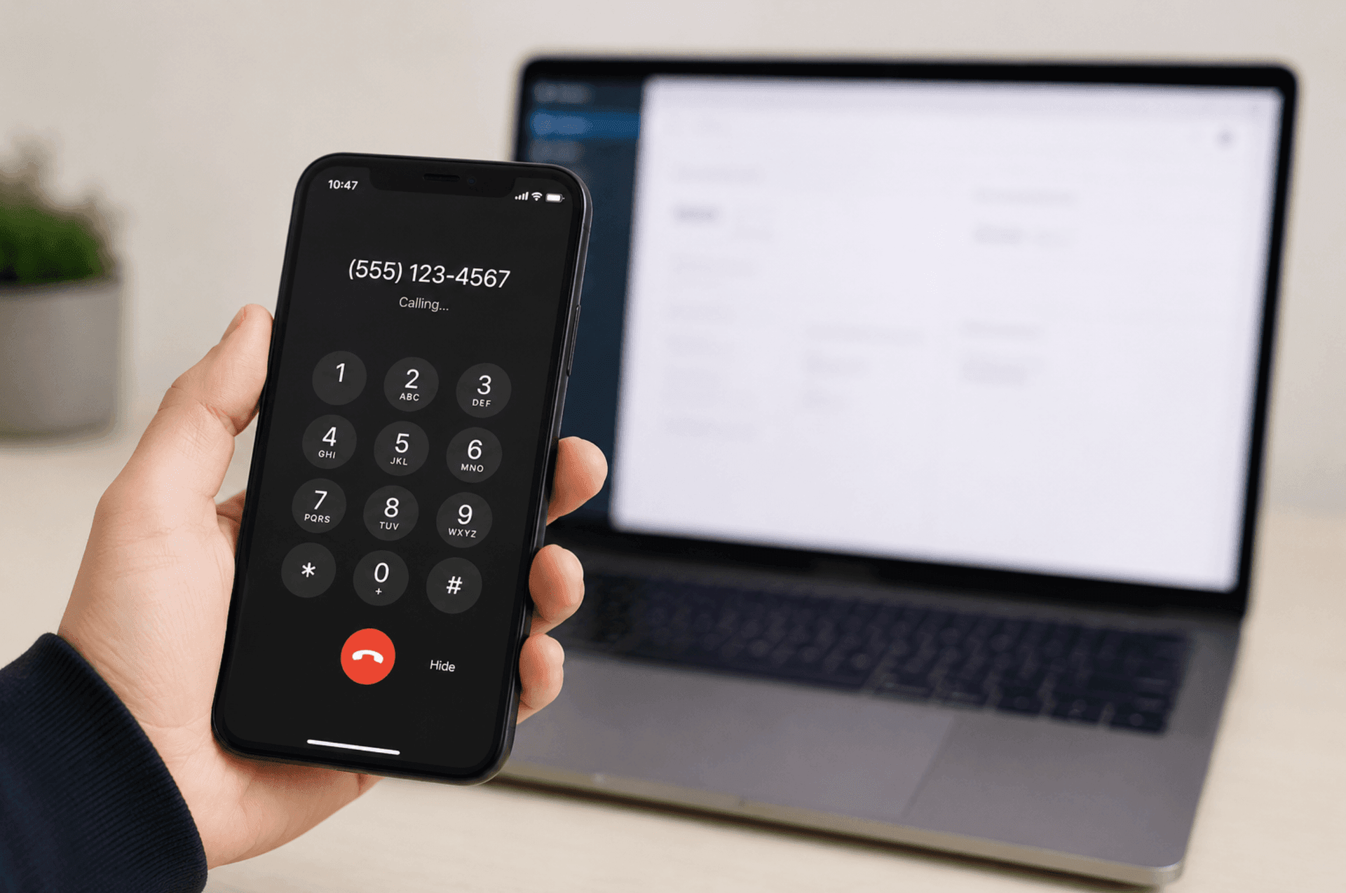 Making an international call from a laptop